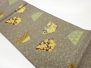 紙布切り嵌め風桐・鳳凰に名物裂模様織出し袋帯